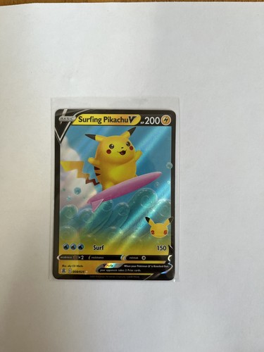 Surfing pikachu 008 025 - v, holo