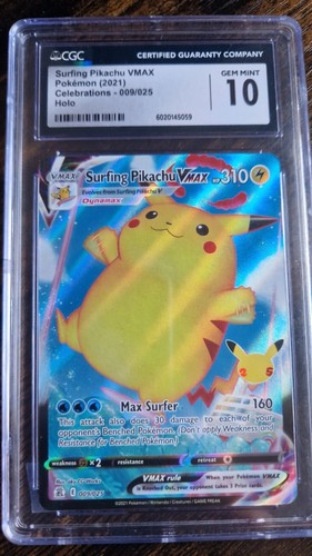 Surfing pikachu 009 025 - pikachu, cgc