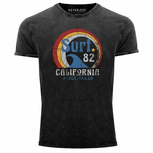 Herren vintage shirt - surf, logo